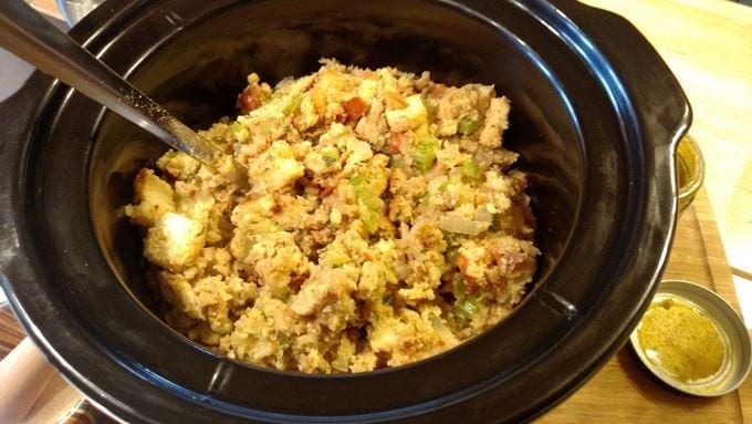 Slow Cooker Stuffing {From a Box} - Slow Cooker Gourmet