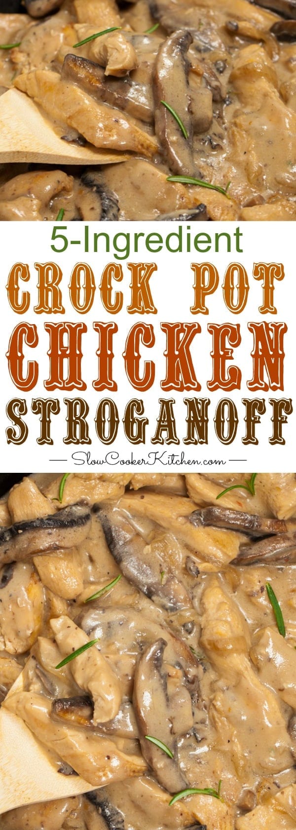 5-Ingredient Crock Pot Chicken Stroganoff